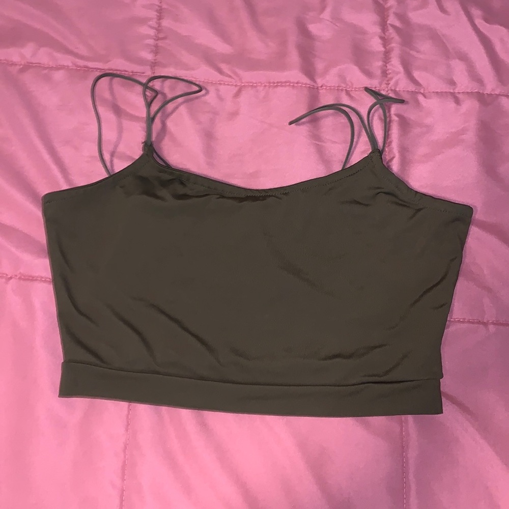 Zaful, size S, olive green tank top